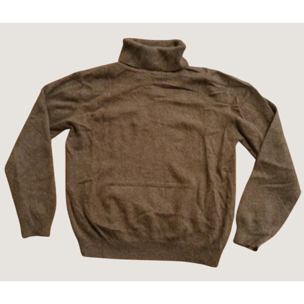 Geneva 100% Cashmere Turtleneck Sweater Brown Size XL